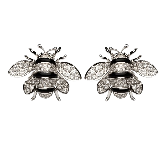 Black and white bees